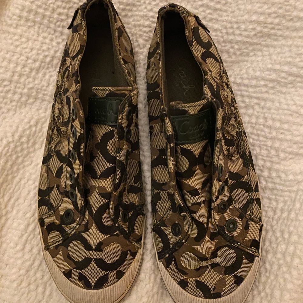 Coach Camo slide on sneakers